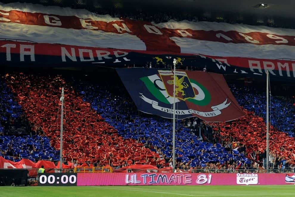 GENOVA - NOV 10, 2018: Genoa Celebrates The Goal. C.F.C Genoa