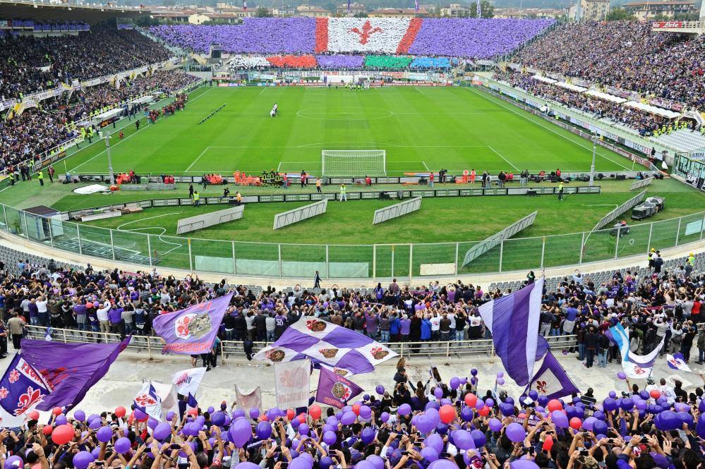 Fans of Fiorentina during the italian soccer Serie A match ACF Fiorentina  vs Hellas Verona FC on March 06, 2022 at the Artemio Franchi stadium in  Florence, Italy (Photo by Valentina Giannettoni/LiveMedia/Sipa