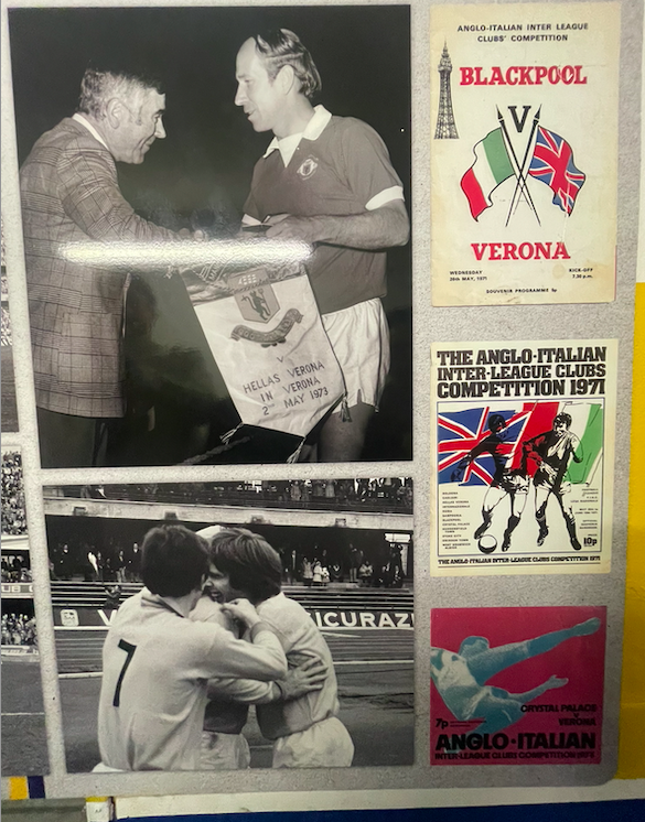 Bobby Charlton at the Bentegodi, 2 May 1973